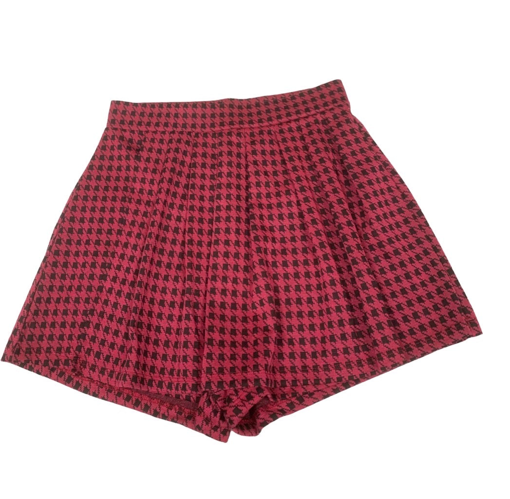 Houndstooth Patterned Skort