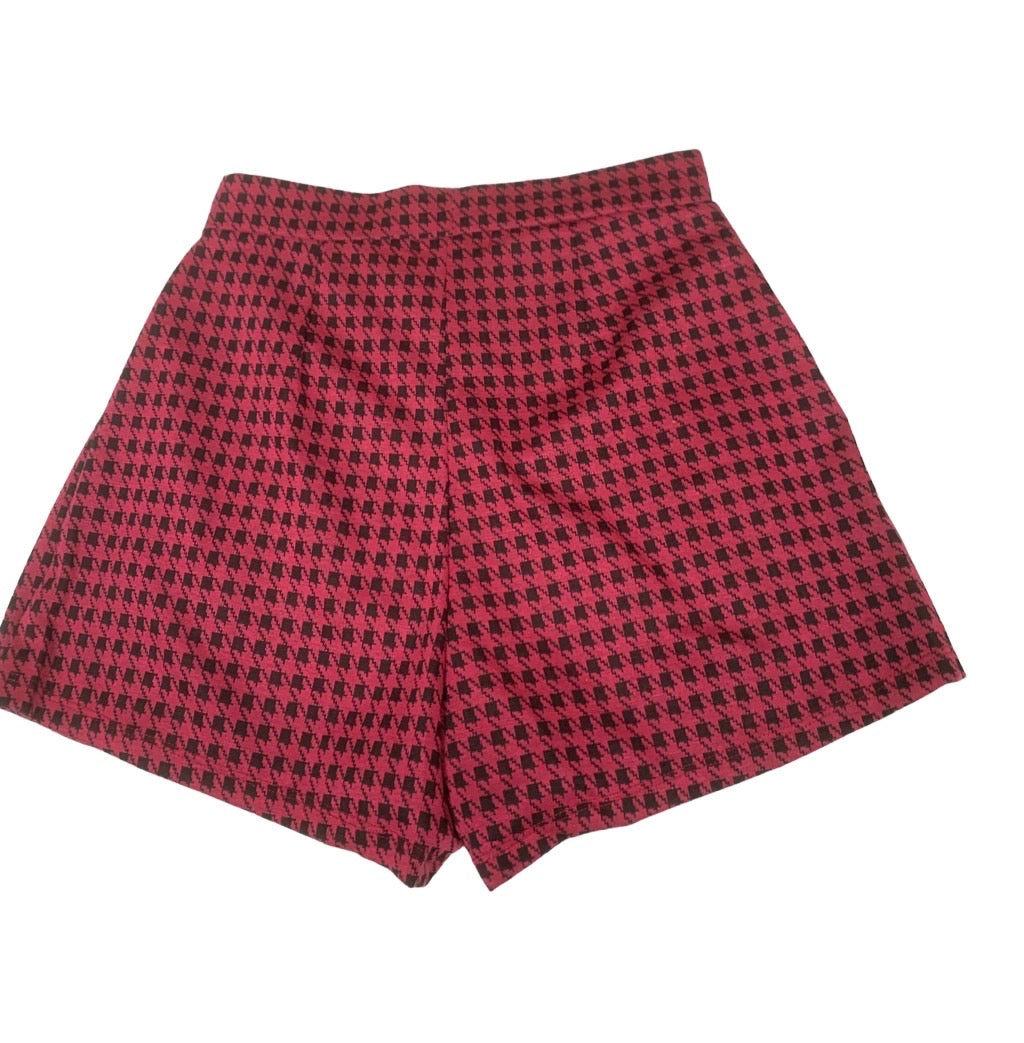 Houndstooth Patterned Skort